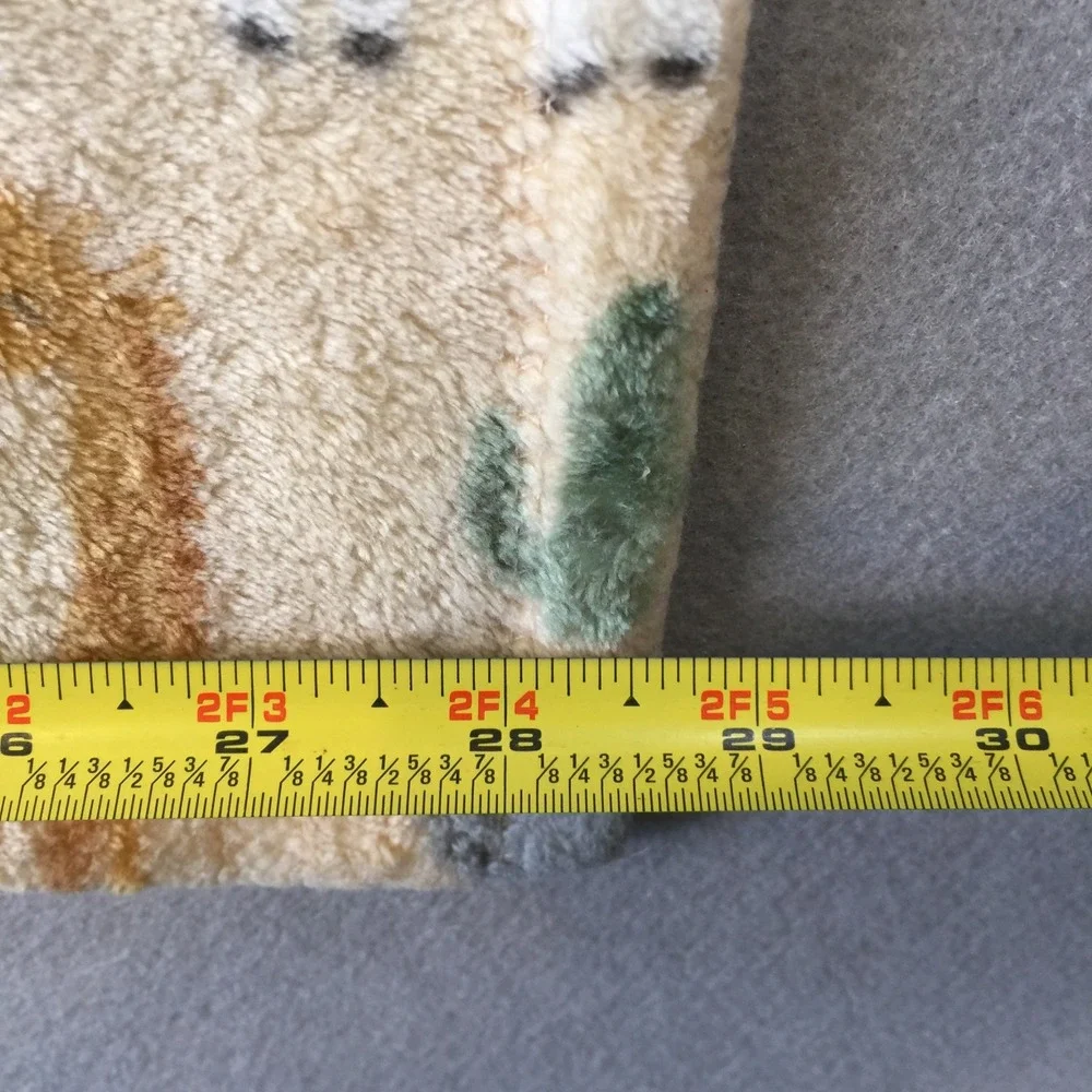 Adirondack Baby Plush‎ Blanket 28x38 Tan Safari Giraffe Zebra Lion Elephant